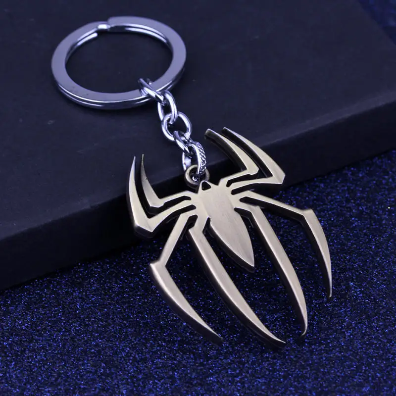 Марвел, Мстители, паук-человек брелок Аниме супергероя «Человек-паук», металлический брелок для ключей кольца держатель для кулонов Косплэй аксессуары Игрушка в виде фигурки