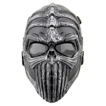 Тактическая позвоночника Тинглер полная маска для лица Страйкбол Сетка Череп Скелет Охотничьи Аксессуары Военная армия Wargame Пейнтбол маски