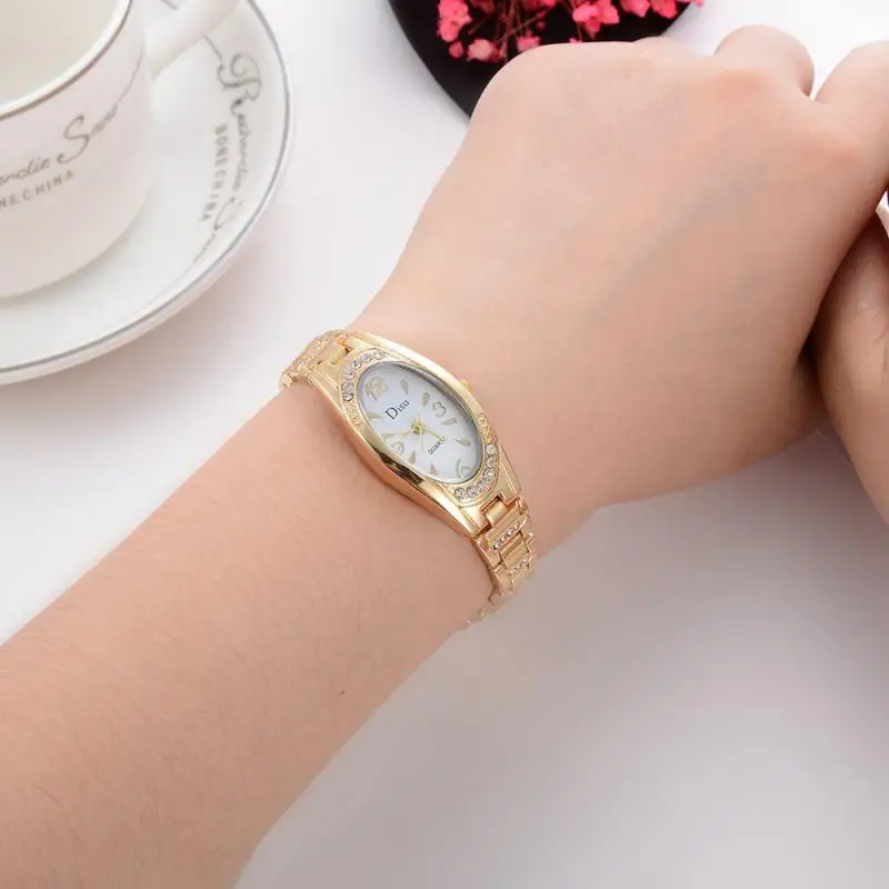 

Disu Brand Watches Women Fashion Bracelet Watch Ellipse Luxury Gold Watch Women Female Quartz WristWatches Dress Watches relogio