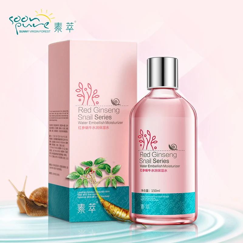 Red ginseng Snail Toners Face Care Skin Treatment Reduce Scars face