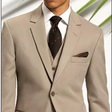 Костюмы- обычный заказ хаки мужчины свадьба / бизнес костюмы, Сделанные на заказ тан мужчины костюмы, Заказ жениха смокинг