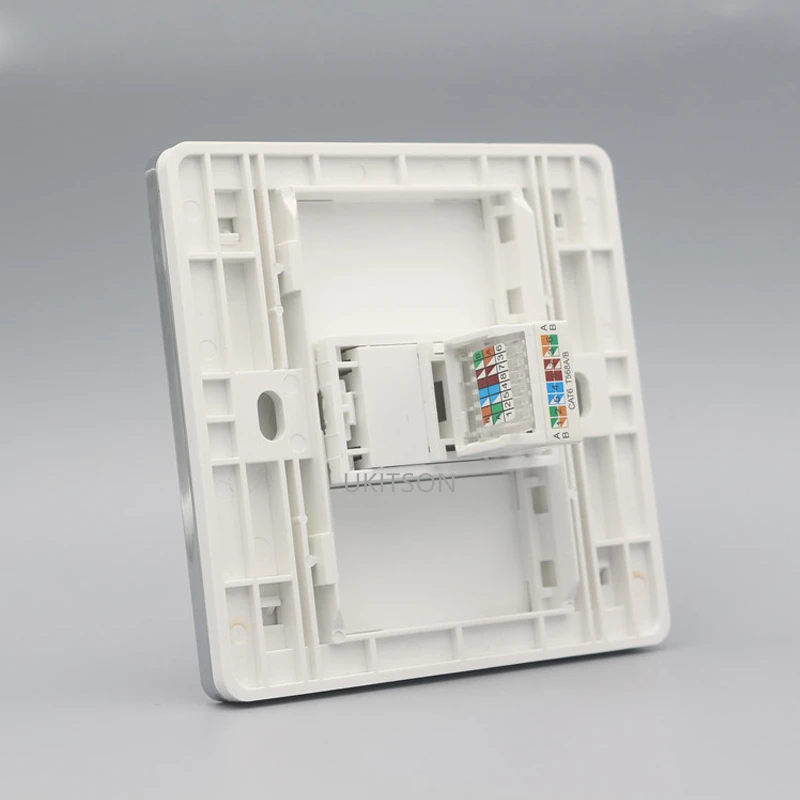 Высокое качество 1 Порт CAT6 RJ45 сетевая настенная пластина для Гигабитного