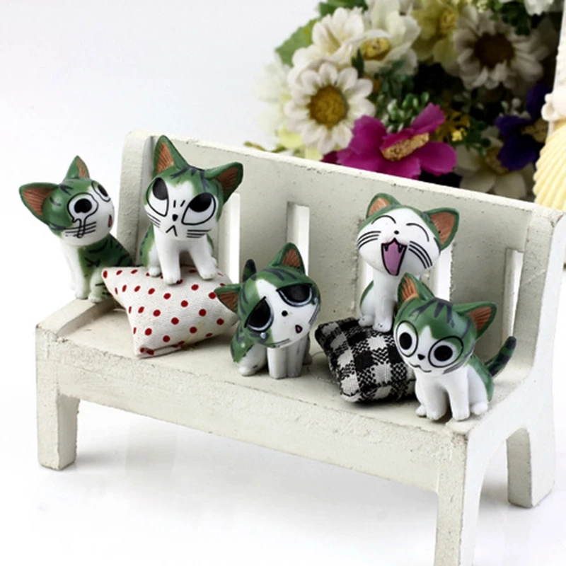 

Miniature Cats Garden Ornament Figurine Fairy Dollhouse Micro Landscape Decor