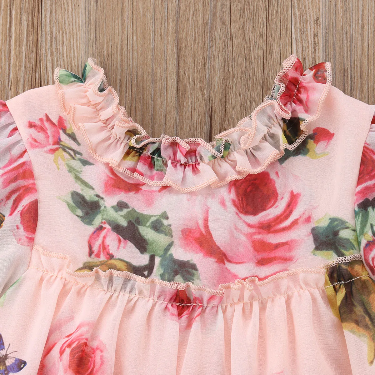 Pudcoco/милое платье для маленьких девочек; платье трапециевидной формы с рукавами-фонариками для маленьких девочек; праздничная одежда для маленьких девочек