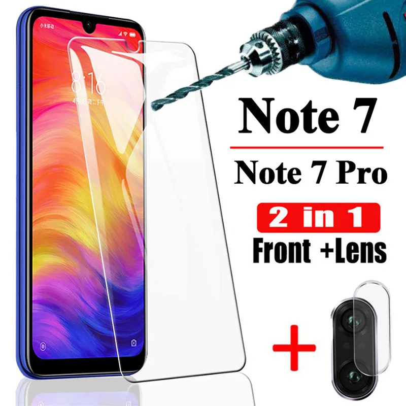 2 в 1 Note 7 закаленное стекло для Xiaomi Redmi Pro Защитная пленка объектива камеры