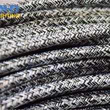 b/w 100 метров 2x0,75 винтажный текстильный кабель ретро-Ткань Электрический провод DIY edison витая лампа тканевый кабель Шнур