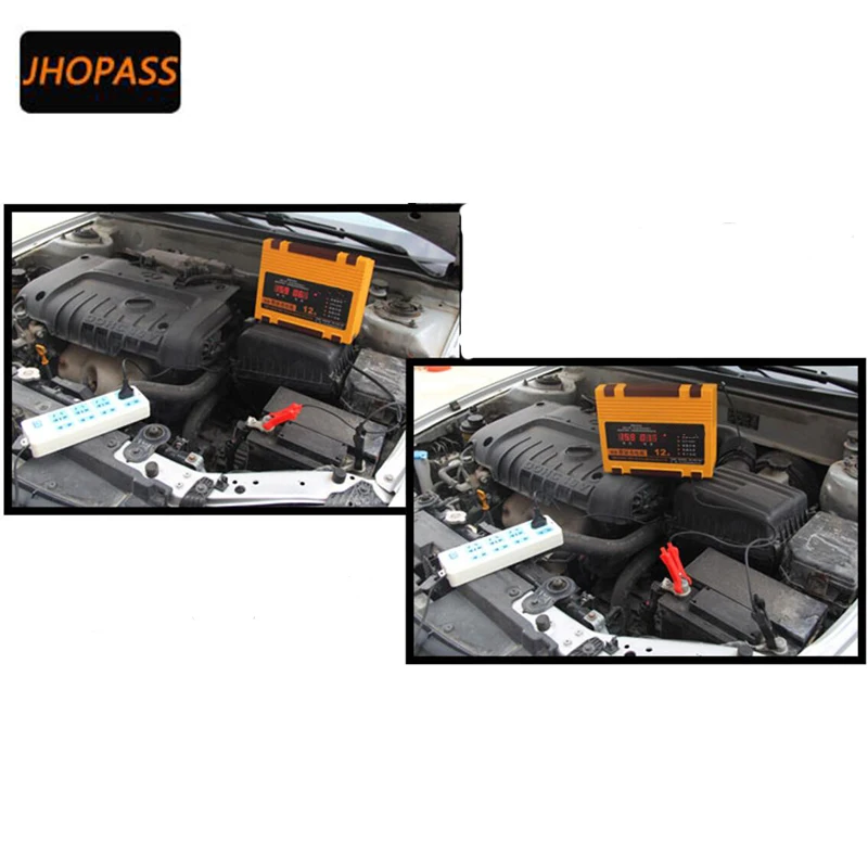 Полностью Автоматическая 12 V/24 V lcd умная импульсная свинцово-кислотная батарея зарядное устройство для автомобиля/мотоцикла выходное напряжение 220 V