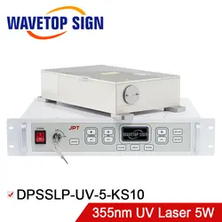WaveTopSign 355nm волоконный лазерный модуль DPSSLP-UV-5-KS10 5 Вт 355нм волоконный лазерный модуль 5 Вт водяное охлаждение использование для УФ-лазера