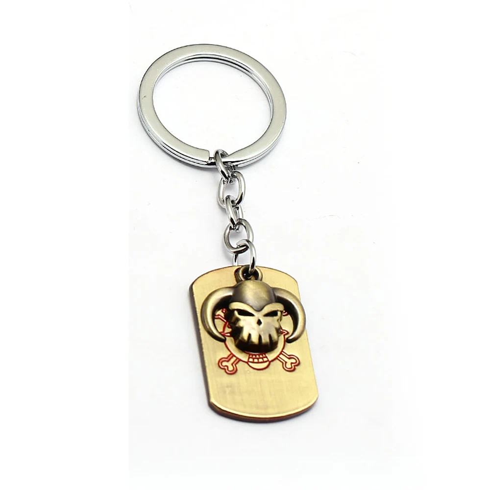 Anime One Piece ACE keychain alloy Car Pendant metal Hang buckle
