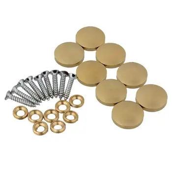 

8PCS Golden Decorative Mirror 20mm Dia Table Brass Round Screw Cap Nails Home Decor Wardrobes Furniture Fittings