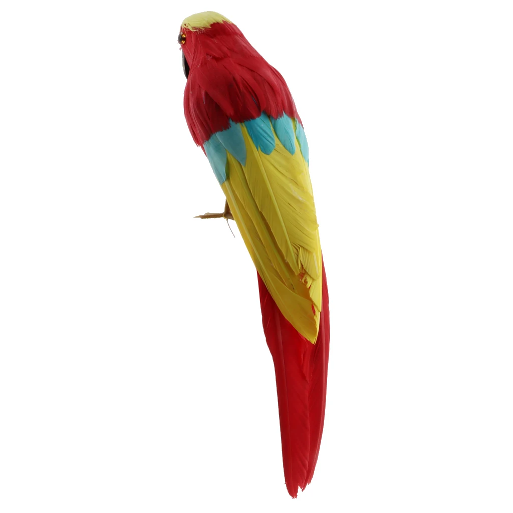 Simulation Parrot Model Artificial Feather Bird Animal Figurine Home Garden Sculptures Yard Law Ornament Decor Fancy Dress Party