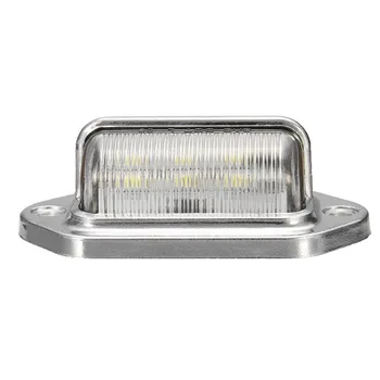 

12/24V Chrome 6 LED License Plate Tag Interior Step Light Lorry Truck Caravan RV Trailer