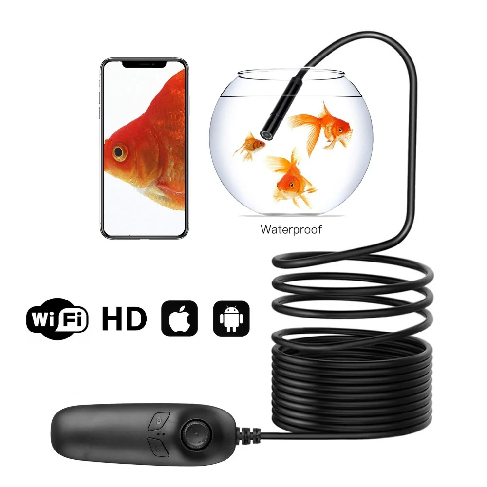 

Waterproof Video Endoscope Mini Inspection Camera 1080P Micro Borescope 10M Flexible Camcorder Scope Cam For IOS/Android Phone