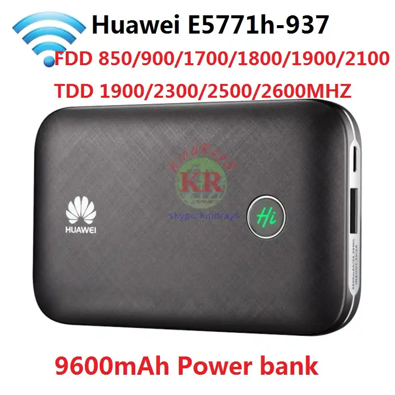 مقفلة هواوي E5771 E5771h 937 9600mah باور بانك 4g Lte Mifi Modem Wifi Router نقطة اتصال محمولة 4g Wifi Router Power Bank Huawei E5771 Power Bank 4gmifi Modem Router