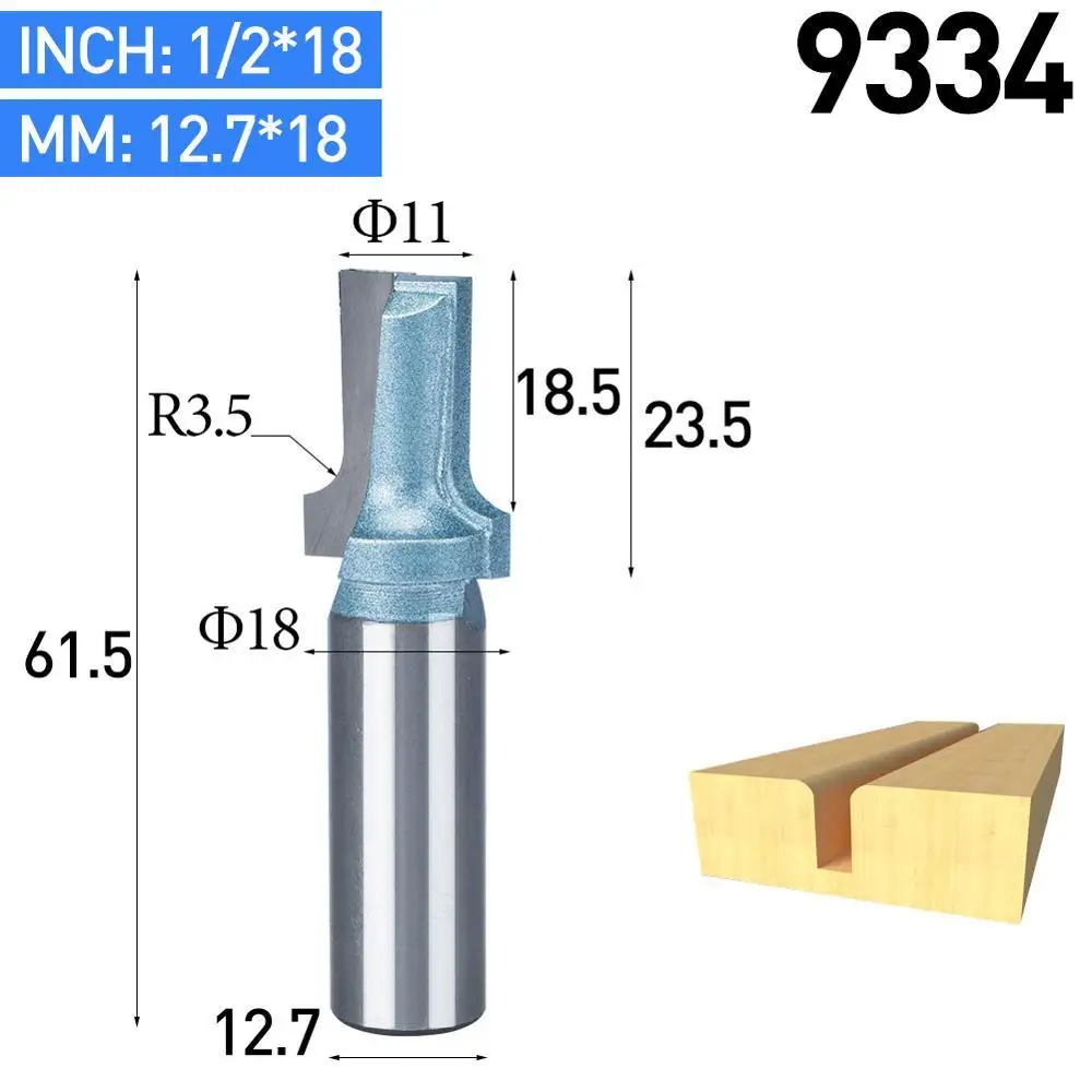 HUHAO 1 шт. хвостовик 6 мм Дверь шкафа фаски Концевая фреза прямой край режущего лезвия очистки нижней дугообразной деревообработки фрезы - Длина режущей кромки: 9334