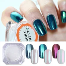 BORN PRETTY 3 коробки зеркальный ногтевой порошок 1 г Мерцающий Порошок супер Сияющий маникюр Дизайн ногтей хромированный пигмент с Блестками Пыль