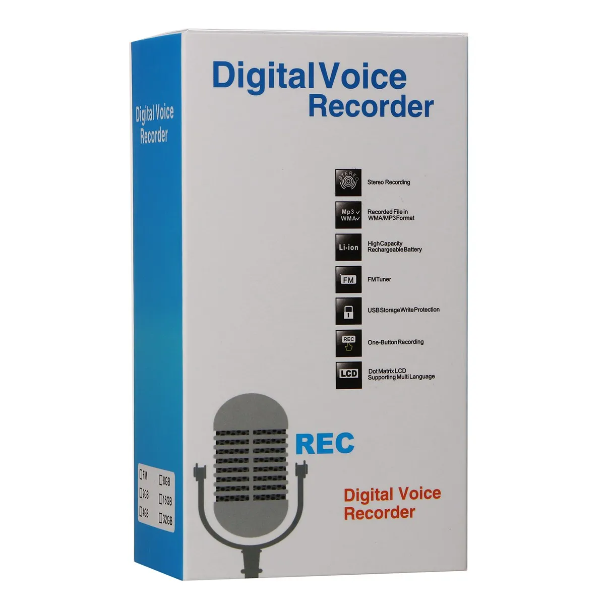 LEORY Professional 8GB Digital Voice Recorder Portable Mini Sound Audio Dictaphone With Speaker USB MP3 Player Support TF Card LEORY Professional 8GB Digital Voice Recorder Portable Mini Sound Audio Dictaphone With Speaker USB MP3 Player Support TF Card