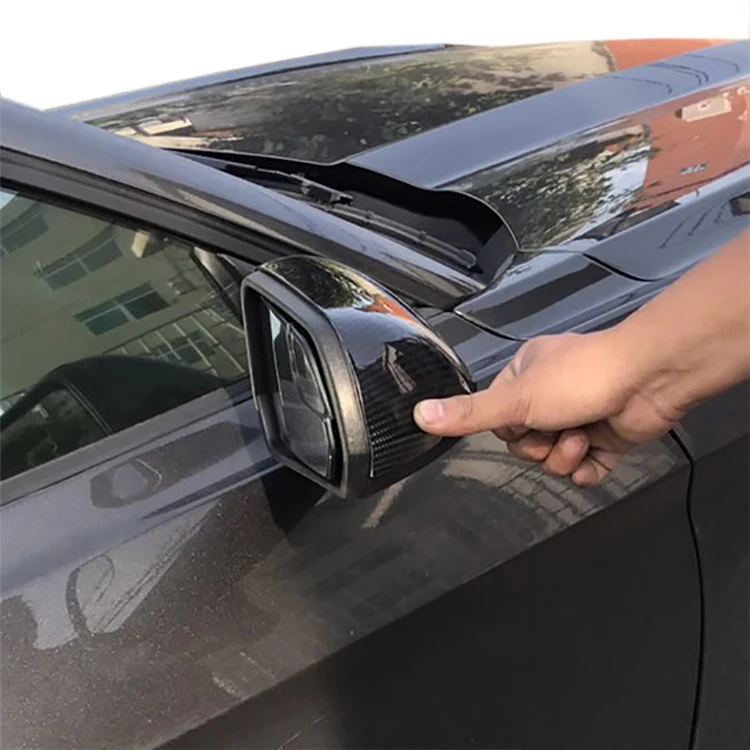 QHCP автомобиля Стайлинг углеродного волокна зеркало заднего вида крышка оболочки боковое зеркало рамка Encase для Ford Mustang