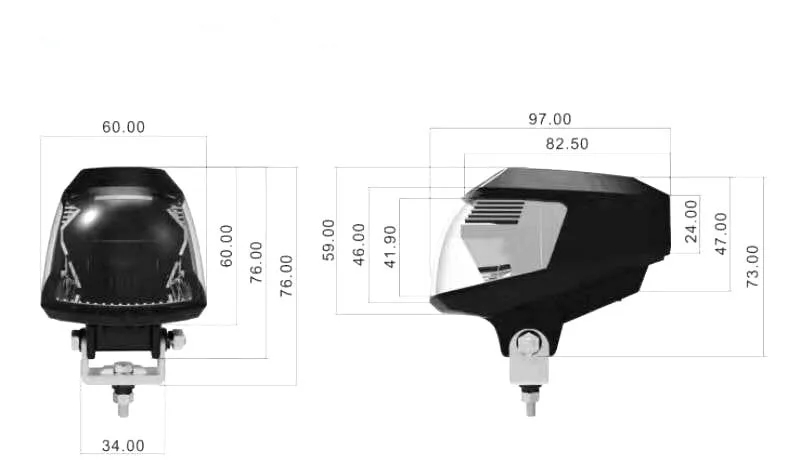 QIPO мотоцикл светодиодный headlampsScooter освещения 12V прожекторы ультра яркие красные/зеленые/2000LM с USB зарядный порт для мобильного телефона