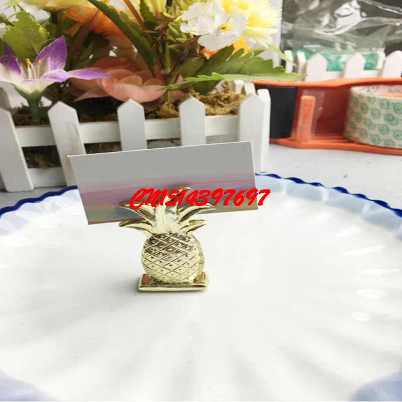 Мини Золотой ананас рассадочная карточка имя владельца номер меню стенд для свадьбы пользу партии вечеринку украшения FF18070204
