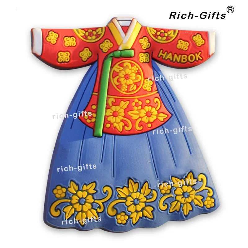 

Free OEM/ODM Customized Promotion Gifts With Your Logo Soft Rubber Fridge Magnets Souvenir Korea Hanbok 1000PCS/Lot (RC-KA)