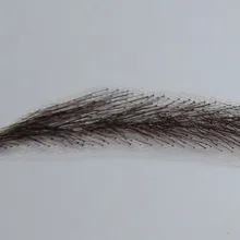 Человеческие волосы ложным бровей ручной работы Aritfical поддельные девушку бровей с пу введенный 1 пара/лот карандаш для бровей