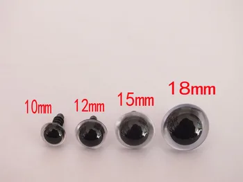 

80pcs/lot 10-18mm mixed size safety eyes with white washer-each size 20pcs