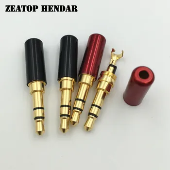 

100Pcs Copper Mini 3.5 mm 3Pole Stereo Jack Male Plug Audio Connector Adapter for DIY Repair Headphone