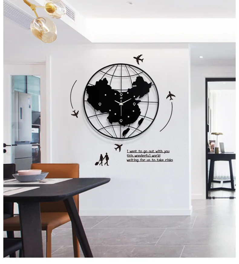 New Arrival 20 Inch Wall Clock Modern Design Metal Wall Decorations Living Room Home Decor Europe Needle Separates