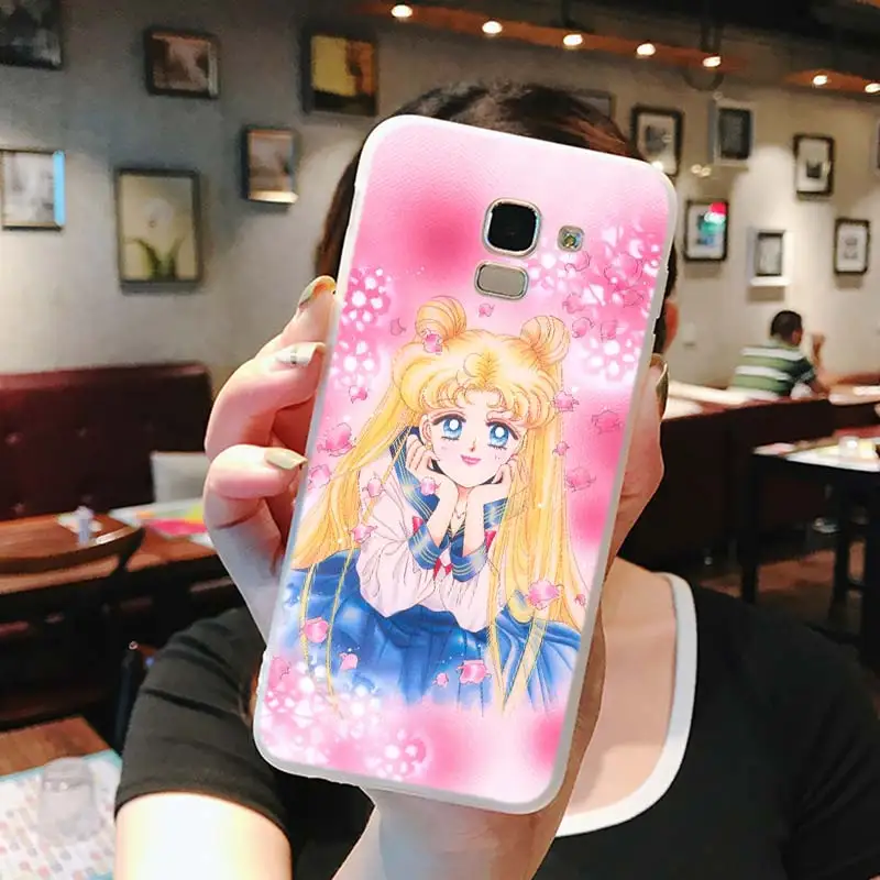 Силиконовый чехол Comic Sailor Moon Girl с принтом для Samsung Galaxy j8 j7 j6 j5 j4 j3 Plus Prime 2018 2017 2016