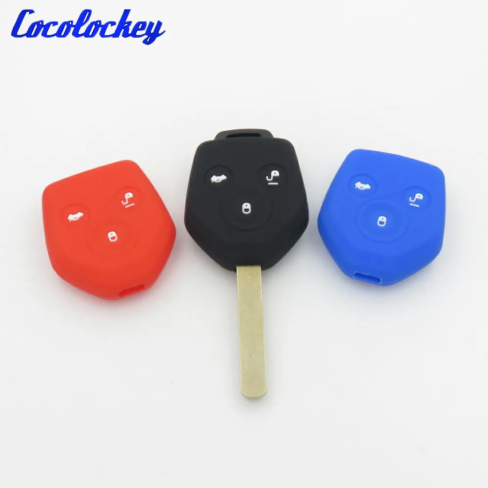 Силиконовый чехол Cocolockey для Subaru Legacy Tribeca Impreza Forester Xv с 3 кнопками|car remote key covers|fob
