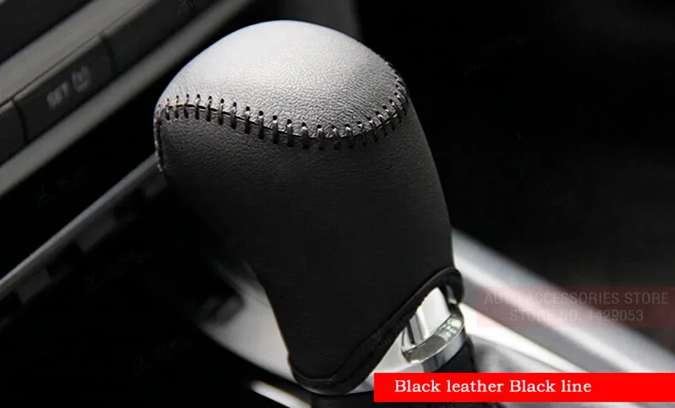 Чехол для SKODA OCTAVIA, автоматический чехол для переключения передач, автомобильный стиль, натуральная кожа, черный цвет