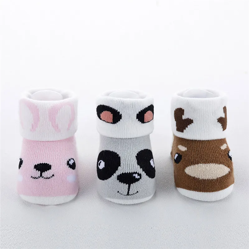 

Children's Anti-skid Bottom Full Cotton Thickened Pure Cotton Baby's Stereoscopic Baby's Socks Flanging and Loose-mouthed Plush