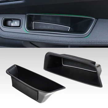 

CITALL 2Pcs Black Rear Door Armrest Storage Box ABS Plastic Container Holder For 2014-2015 Porsche Macan