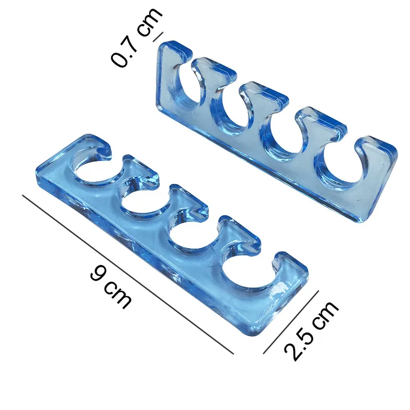 10 пар/упак. цветные разделители для пальцев ноги для ногтей моющиеся силиконовые мягкие гелевые УФ инструменты для маникюра и педикюра