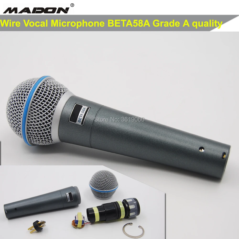 Free shipping, Grade A beta58a wired vocal microphone , BETA58A