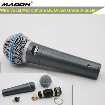 

Free shipping, Grade A beta58a wired vocal microphone , BETA58A microphone
