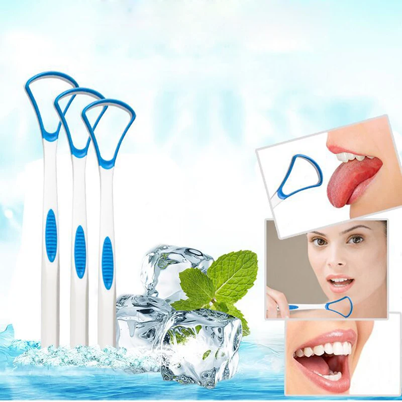 3/5pcs Tongue Brush Plastic Tongue Cleaner Scraper Oral Hygiene Care Keep Fresh Breath for Tongue Cleaning Tool Random Color