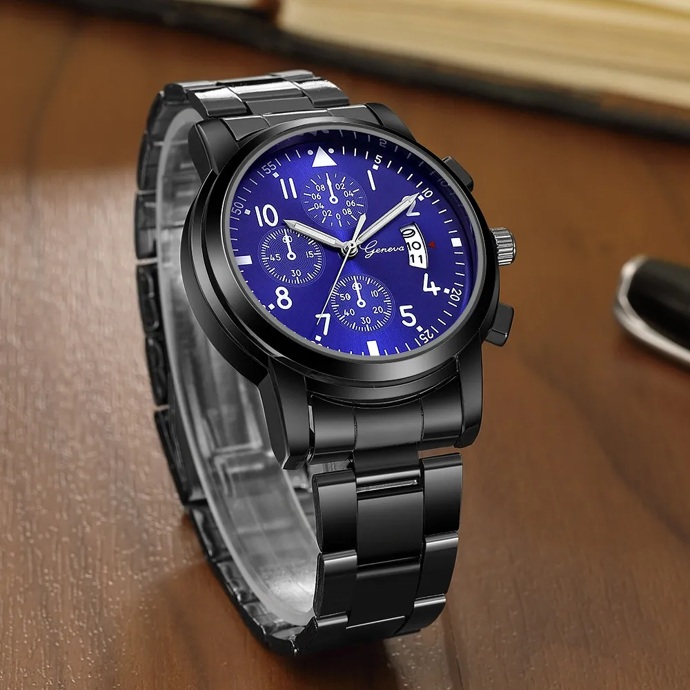 Хит, мужские Кварцевые аналоговые наручные часы с датой из нержавеющей стали, спортивные мужские часы, подарки,, Wd3 sea