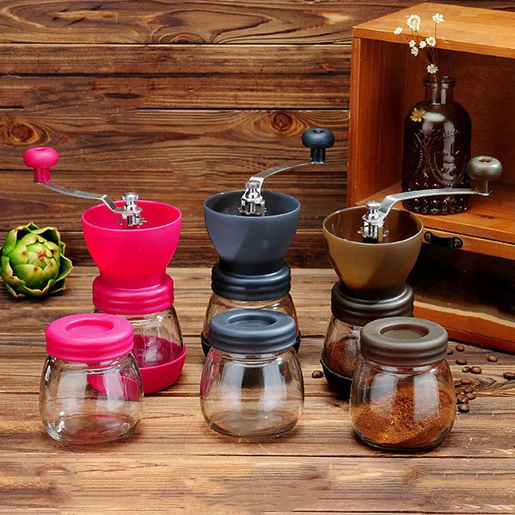 Washable Manual Coffee Grinder Retro Style Coffee Bean Mill Grinding Ferris Wheel Design Hand Coffee Vintage Maker