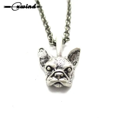 

Cxwind Retro 3D French Bulldog Animal Necklaces Pendants Jewelry Gift for Girls Choker Collar Dog Necklace women collier Bijoux