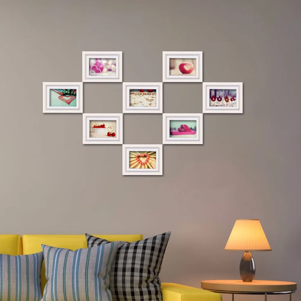 Giftgarden 4x6 белые художественные настенные фоторамки модные деревянные рамки для