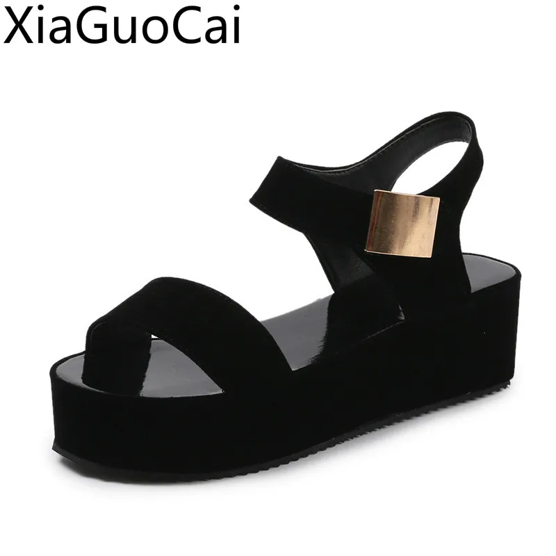 

Summer New Women's Sandals peep toe Roman Fashion female Platform sandals Thick Bottom Wedge Leisure Shoes Female