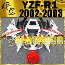 Motoegg Injection Molded Fairings For YZF-R1 YZF R1 2002 2003 ABARTH Red #Y12M31 Motorcycle plastic