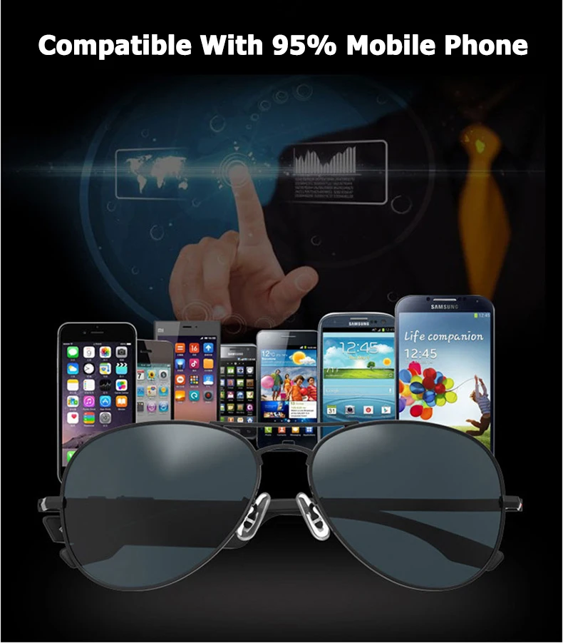 JackJad POLARIZED Aviation Style Smart Bluetooth Headset Sunglasses Driving Music Call&Answer Sun Glasses Oculos With Headphone JackJad POLARIZED Aviation Style Smart Bluetooth Headset Sunglasses Driving Music Call&Answer Sun Glasses Oculos With Headphone