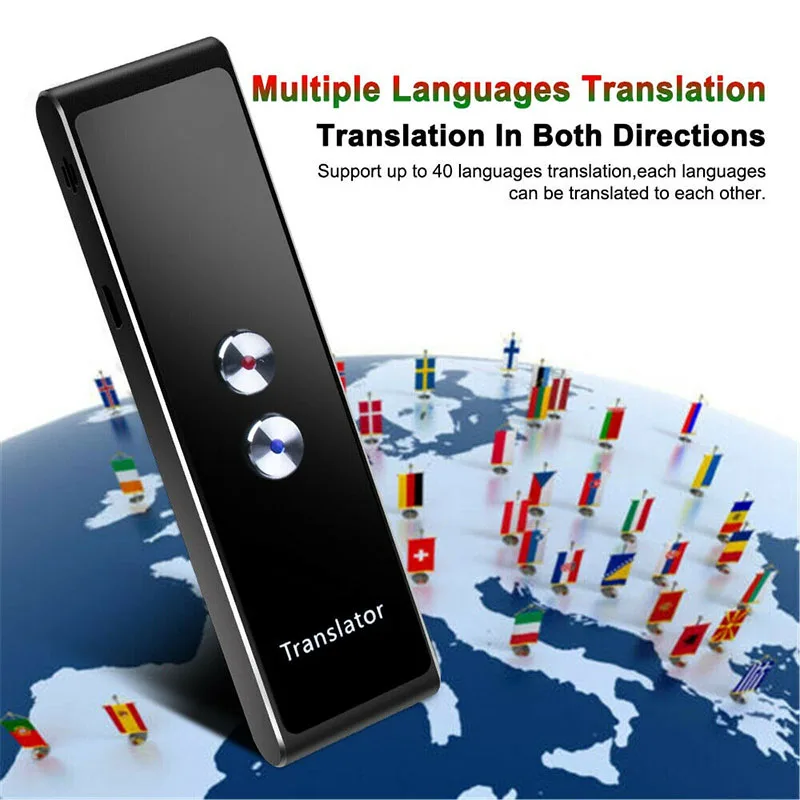 Translaty MUAMA Enence الذكية الفورية الوقت الحقيقي المحمولة صوت اللغات المترجم LCC77