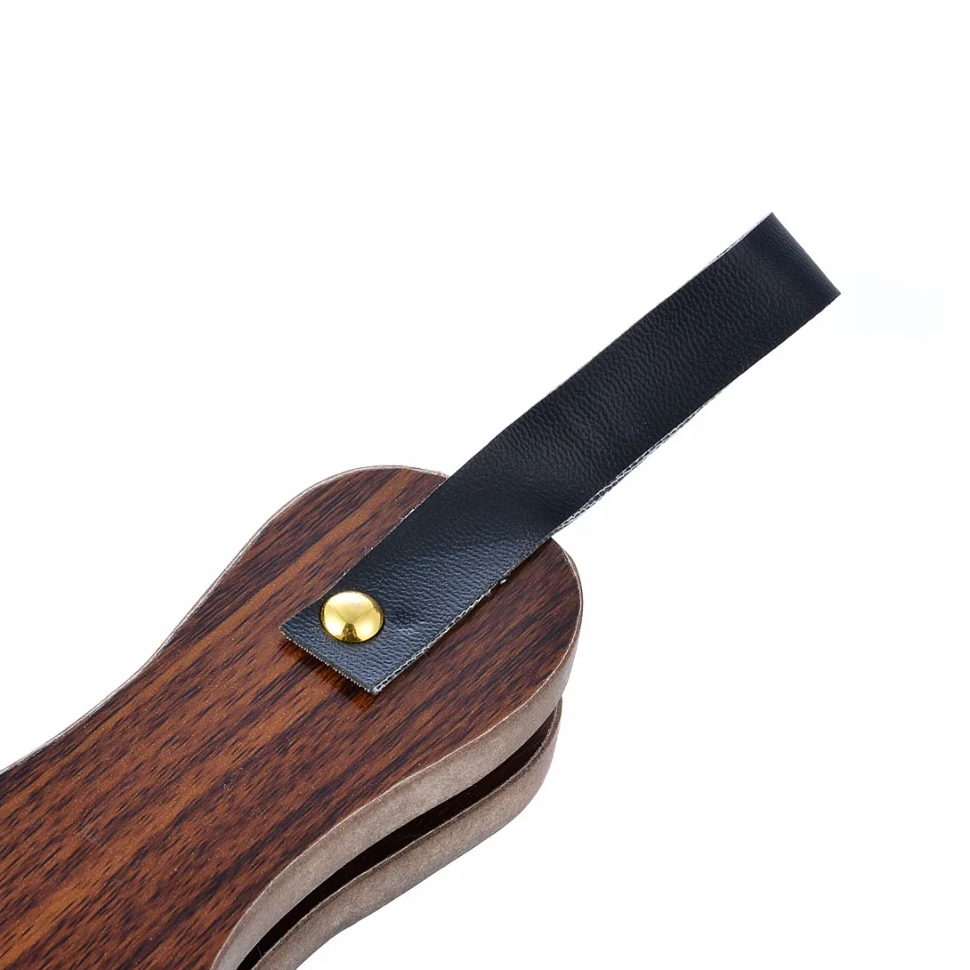 Wooden Mini Hand Bellows Vintage Brown Fireplace Blower Traditional Stove Fire Lighter Fan for Home DIY Fireside Accessory