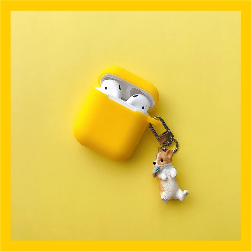 

Cartoon Wireless Bluetooth Earphone Case For Apple AirPods Silicone Charging Headphones Cases With Keyring