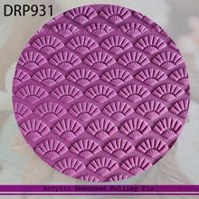 Тисненый акриловый Скалка текстурированный антипригарный дизайн для помадки Сахар ремесло торт инструмент для украшения выпечки