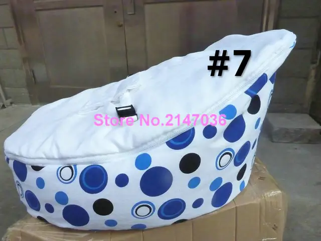 Blue Dots With White Seat Baby Bean Bag Chair 2 Upper Covers Kids Blue Dots With White Seat Baby Bean Bag Chair 2 Upper Covers Kids Toddlers Beanbag